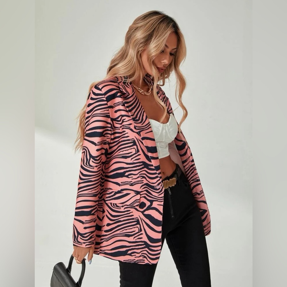 Pink Zebra Blazer